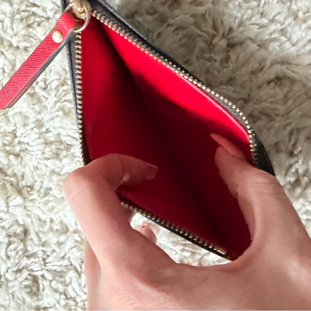 Chic Brown Monogram zip up fashion cute Wallet - Picture 3 of 3